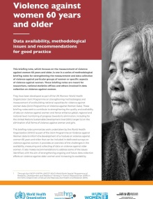 Violence against women 60 years and older: Data availability, methodological issues, and recommendations for good practice